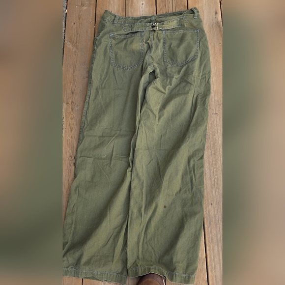 Uncle Fu dark green khaki utility pants. Straight loose leg. 30 waist. - Picture 2 of 14